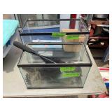 LOT OF 2 FISH TANKS AND SUPPLIES