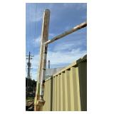 WHITE-METAL SIGN POST