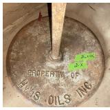 METAL SIGN STAND PROPERTY OF VYVIS OIL INC