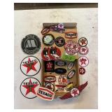 BOX OF PATCHES MOSTLY TEXACO