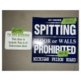 METAL ONE SIDED SIGNS X2