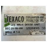 METAL TEXACO WELL SIGN, ONE SIDED