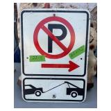 NO PARKING SIGN, METAL, 1 SIDED
