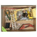 BOX VINTAGE METAL TOY TRUCK PARTS