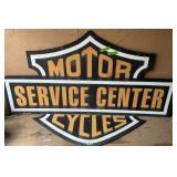 MOTORCYCLES SERVICE CENTER SIGN-WOOD, ONE SIDED