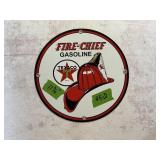 METAL TEXACO FIRE CHIEF SIGN