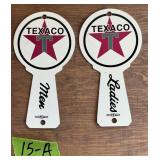 METAL2SIDED TEXACO MEN/LADIES BATHROOM KEY HOLDERS