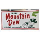 METAL MOUNTAIN DEW SIGN ONE SIDED