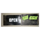 OPEN/CLOSED THANK YOU PLASTIC SLIDING SIGN