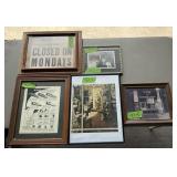 BARBER PICTURES, LOT OF 5, FRAMED