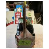 PEPSI COLA METAL BOTTLE CARRIER WCOCA COLA BOTTLES