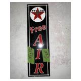 PORCELAIN TEXACO FREE AIR SIGN ONE SIDED