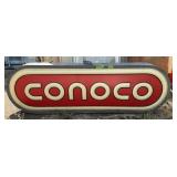 CONOCO DOUBLE SIDED PALESIGN, POSSIBLY LIGHT-UNTES