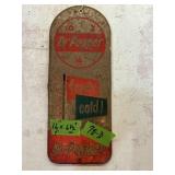 METAL DR PEPPER THERMOMETER FRAME NO THERMOMETER