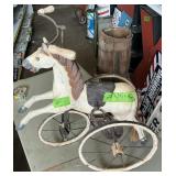 WOOD PEDAL HORSE TRICYCLE