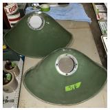 INDUSTRIAL PORCELAIN LIGHT SHADES X2