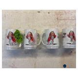 4 PLASTIC TEXACO MUGS
