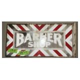 PORCELAIN BARBER SHOP SIGN 2 SIDED