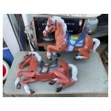 PLASTIC BOUNCY HORSES, NO FRAMES, X 2