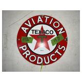 PORCELAIN TEXACO AVIATION PRODUCTS PUMP PLATE