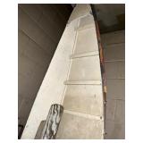 FLAT BOTTOM WOODEN BOAT W OARS