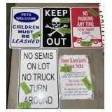 METAL KEEP OUT-NO PARKING, ECT X5 1 SIDED