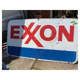 PORCELAIN EXXON SIGN, 2 SIDED