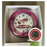 BUDDY L ELECTRIC NEON WALL CLOCK UNTESTED