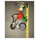 DUCK ON A BIKE TIN TOY
