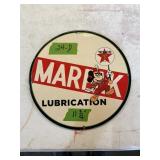 PORCELAIN TEXACO MARFAK PUMP PLATE