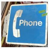 DOUBLE SIDED METAL PHONE SIGN