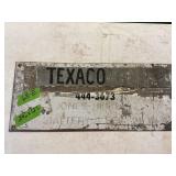 TEXACO WELL SIGN-METAL-ONE SIDED
