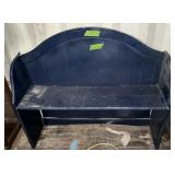 BLUE WOODEN BENCH