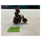 TIN WIND UP MONKEY ON TRICYCLE- OLD