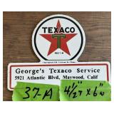 GEORGES PORCELAIN TEXACO SERVICE SIGN