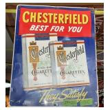 1 SIDED CHESTERFIELD METAL SIGN, WOOD FRAME