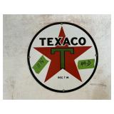 PORCELAIN TEXACO PLATE ONE SIDED