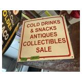 COLD DRINKS METAL ONE SIDED SIGN