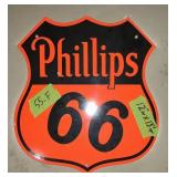 PORCELAIN 1SIDED PHILLIPS 66 SIGN