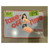 PORCELAIN FLY A ONE SIDED SIGN