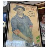VICTORY LIBERTY LOAN FRAMED POSTER