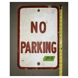 METAL NO PARKING SIGN