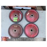 SET OF 4 METAL WHEELS