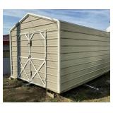 WOOD/METAL BUILDING 8FTTALLX10FT WIDEX 16FT LONG