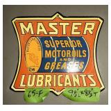 PORCELAIN MASTER LUBRICANT SIGN, 1 SIDED