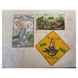 3 METAL MERMAID SIGNS