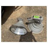 PAIR INDUSTRIAL LIGHT FIXTURES, UNTESTED