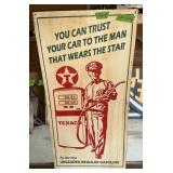 METAL TEXACO SIGN ONE SIDED
