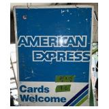AMERICAN EXPRES 2 SIDED METAL SIGN