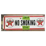 TEXACO NO SMOKING PORCELAIN SIGN